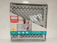 Toddleroo by 26"-42" Supergate Explorer Baby Safety Gate, Gray Plastic