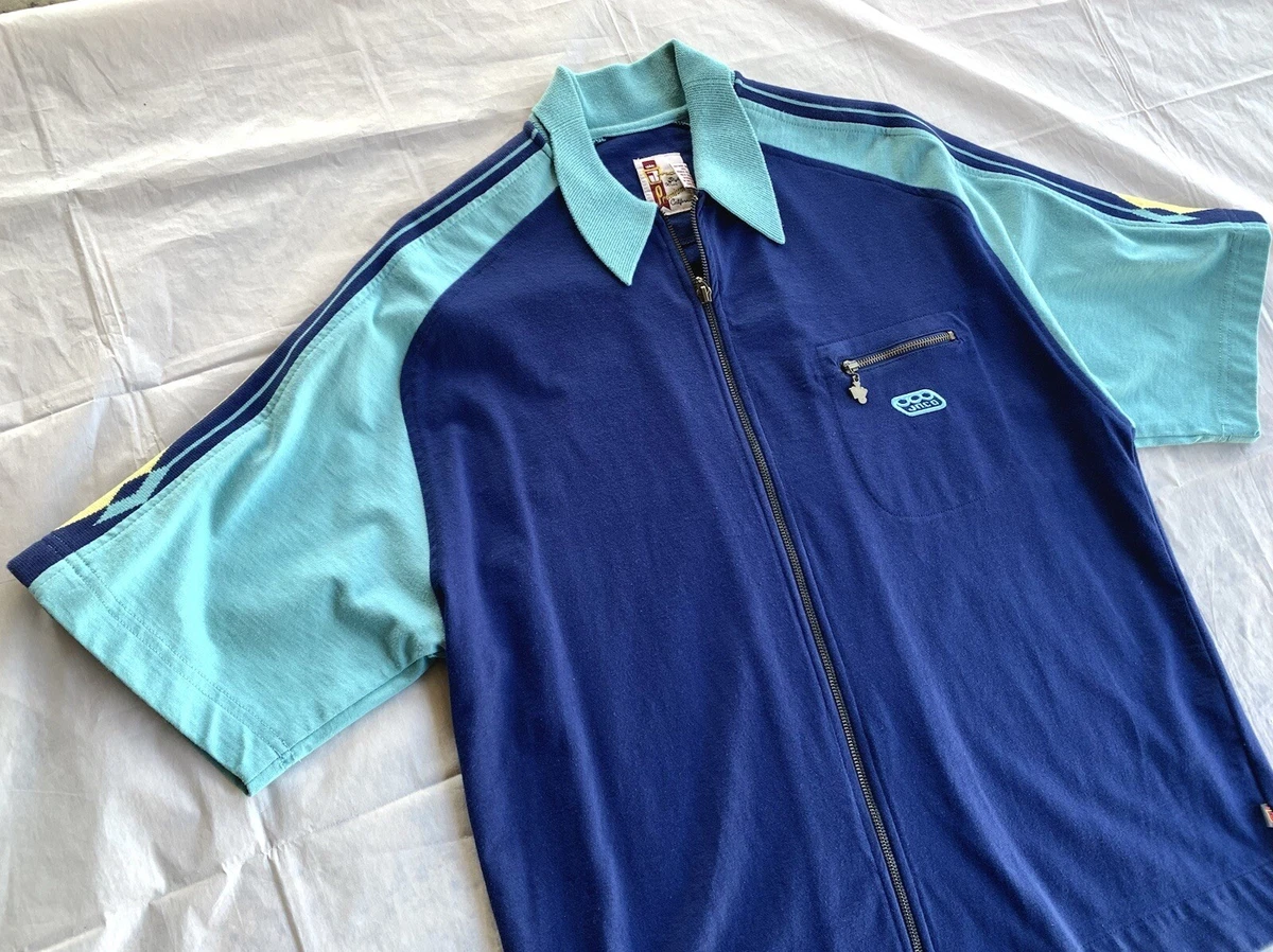 Vintage JNCO Premium Collared Shirt Full Zip Aztec Pattern 80s Made USA RARE XL