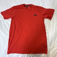 Adidas Mens Red Aeroready Train Essentials Training Tee Size Medium