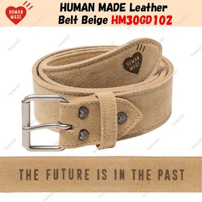 HUMAN MADE Leather Belt Beige HM30GD102