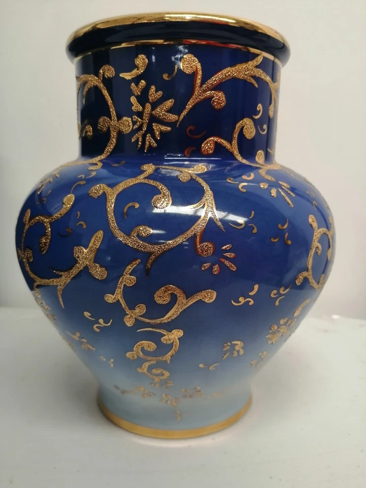 Kutahya Porselen Blue Gold Vase Boxed - Image 4 of 4