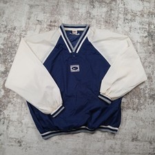 VTG 90s Nike Center Swoosh Windbreaker Jacket Mens XL Extra Large Blue Back Hit