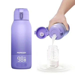 Momcozy Portable Bottle Warmer for Travel – Dual Heating Modes Light Purple