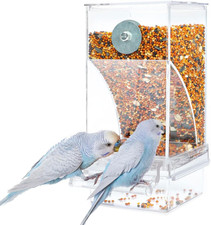 Bird Parrot Feeders No Mess Automatic Cage Feeder Dispenser Food Container Au