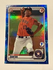 2020 Bowman Draft 1st Edition Alex Santos Rookie Blue Foil 027/150