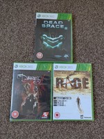 3 x Xbox 360 games - Sealed in shrink wrap, Dead space 2, Darkness 2 & Rage