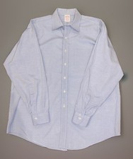 Brooks Brothers Mens 16.5-34 Traditional Fit Non-Iron Oxford Shirt Light Blue