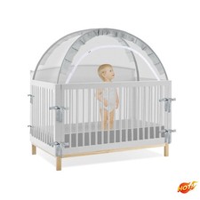 Pop Up Crib Tent for Pack N Play, Breathable Mesh Canopy, Mosquito Protection