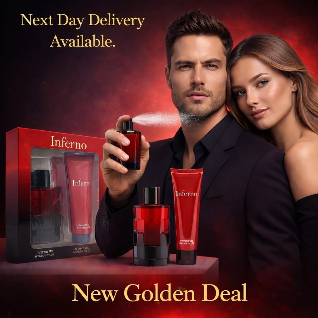 Inferno Men's Perfume 100ml Eau De Toilette For Men Gift For Him Men Aftershave