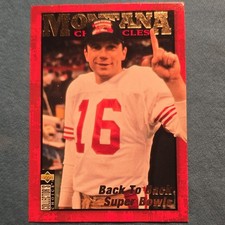 Upper Deck 1995 Collector's Choice Joe Montana Montana Chronicles JM10 49ers NFL