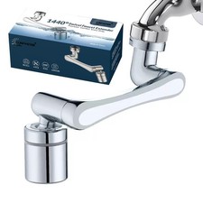 Premium Brass 1440  Swivel Faucet-Extender Sink Aerator,2 Mode Splash Filter ...