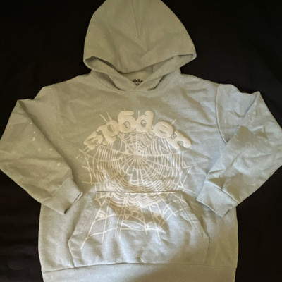 sp5der Gray Pullover Hoodie Hooded Sweatshirt Size M