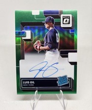 2022 Donruss Optic - Rated Rookie Signatures Green Prizm Luis Gil RC 5/5 Yankees