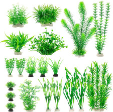 Aquarium Plants, 20 Pack Artificial Fish Tank Plants for Aquarium Decorations G