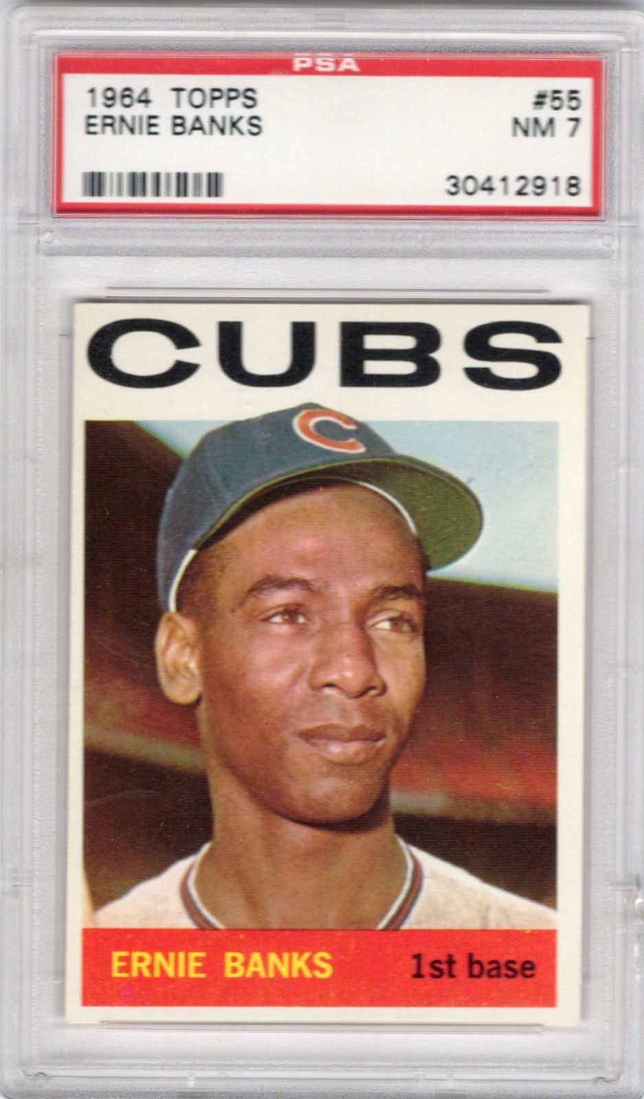 1964 Topps Baseball Set Break  Ernie Banks #55 PSA 7 Chicago Cubs