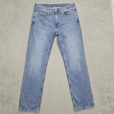 Levi's 514 Mens Jeans Size 34x32 Blue Denim Straight Fit 5 Pockets Comfort Pant