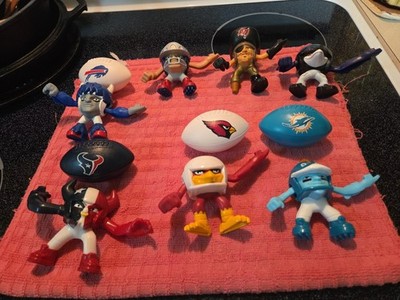Lot Of 7 2013 McDonald's Happy Meal NFL Rush Zone Happy Meal Figures.