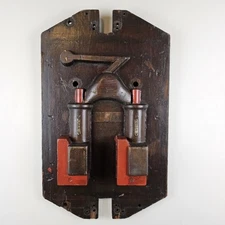 ART - Unique VTG Industrial Salvage Distressed Abstract Wall Art Sculpture 23x14