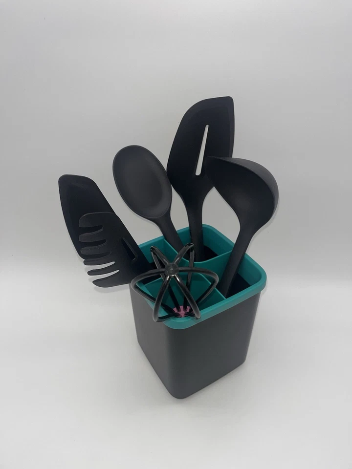 Tupperware Kitchen Prep Cooking Tools Utensils With Holder Set New - Image 2 of 4