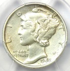 1942/1 Mercury Dime 10C - Certified PCGS AU Detail - Rare Overdate Variety Coin