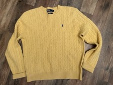 Vintage 90s Polo Ralph Lauren Fisherman Cable Knit Sweater Mens Large Ivy Preppy
