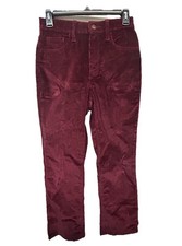Universal Thread Women's Super Stretch Burgundy Corduroy Ankle Bootcut Sz 2R NWT