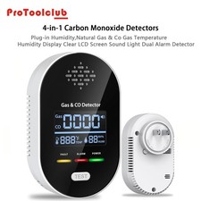4in1 Carbon Monoxide Detector Smoke Detector Alarm Humidity Temperature Detector