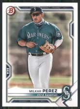 2021 Bowman Draft #BD-117 Milkar Perez Seattle Mariners 3623