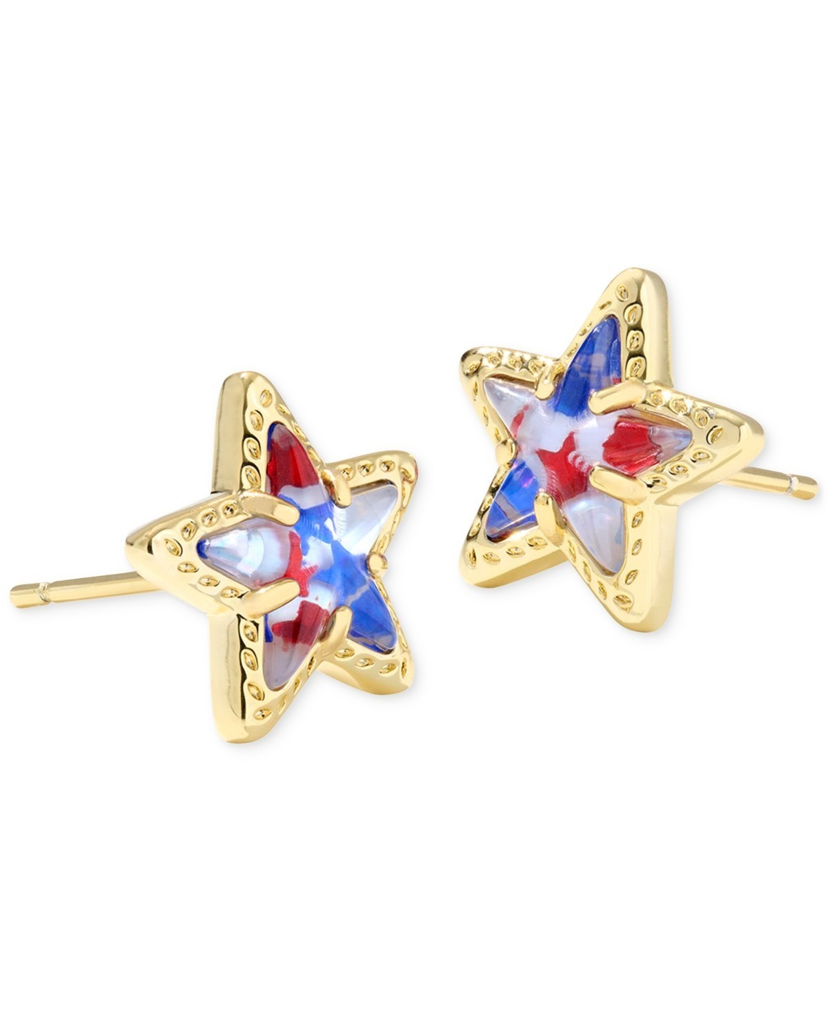 Kendra Scott Cassidy Stud Earrings Women's Red White Blue Star Illusion DDR2925