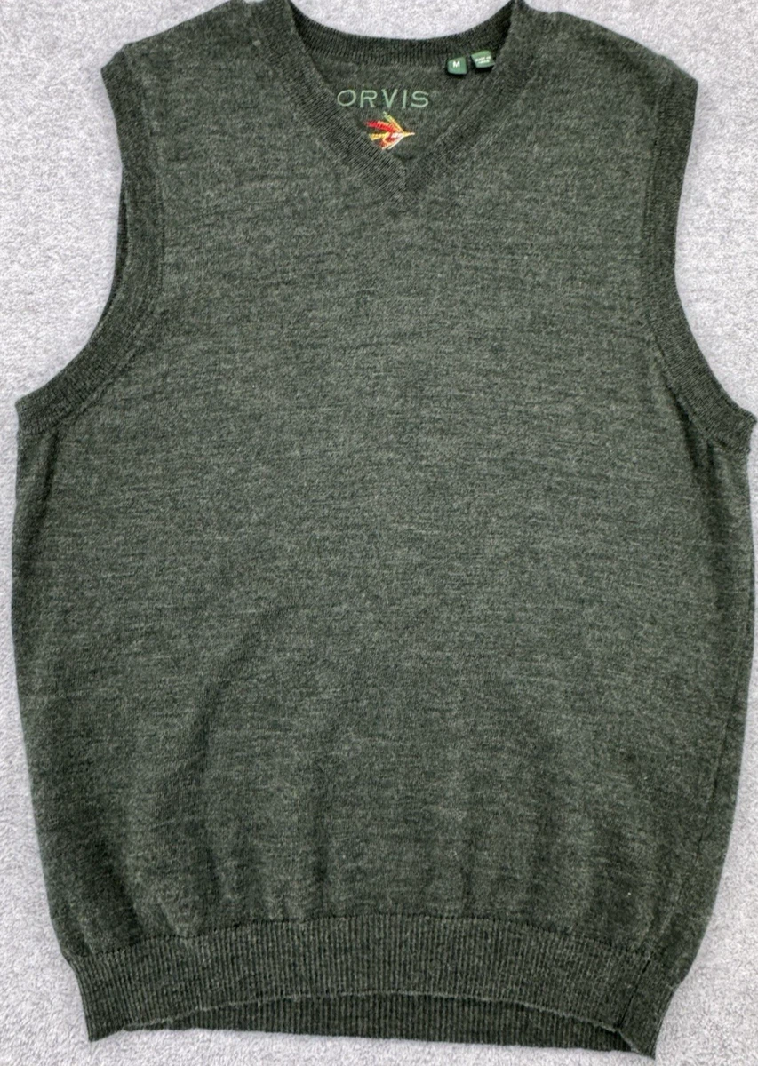 Orvis Pure Wool Plaid Sweater Vest - Choose Your Size: L, XL, Or XXL