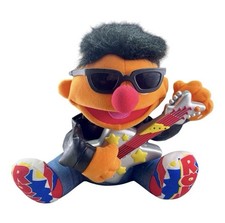 1998 Tyco Sesame Street Rock Roll Ernie Plush 12 Rock Roll Vintage WORKS