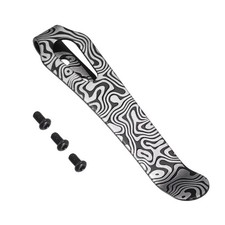 Deep Carry Pocket Clip 2.4"(61mm) Knife Pocket Back Clip White Black Stripes