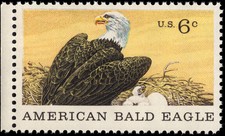 US Scott # 1387, American Bald Eagle, 1970 6¢ Stamp, MNH