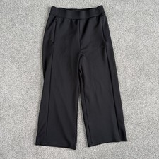Adidas Wide Leg Pants Womens Black Yoga Gym Athleisure JY9046 Size Large