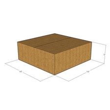 100 14x14x5 Kraft Brown Corrugated Shipping Boxes 32 ECT Single-Wall New