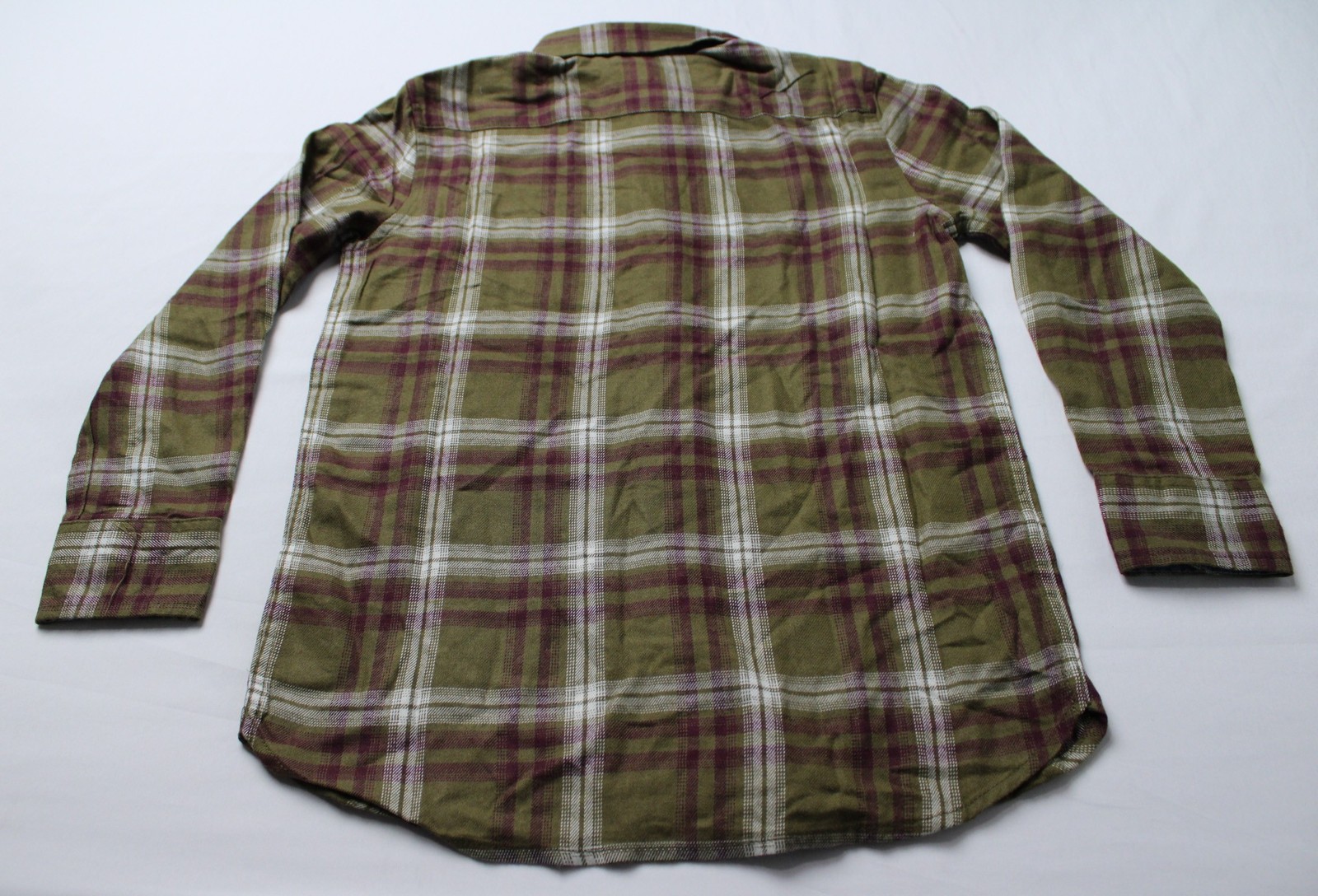 Market & Spruce Kids Girls Pocket Flannel Button-Up Shirt JT8 Green Size 6-7 NWT image 3