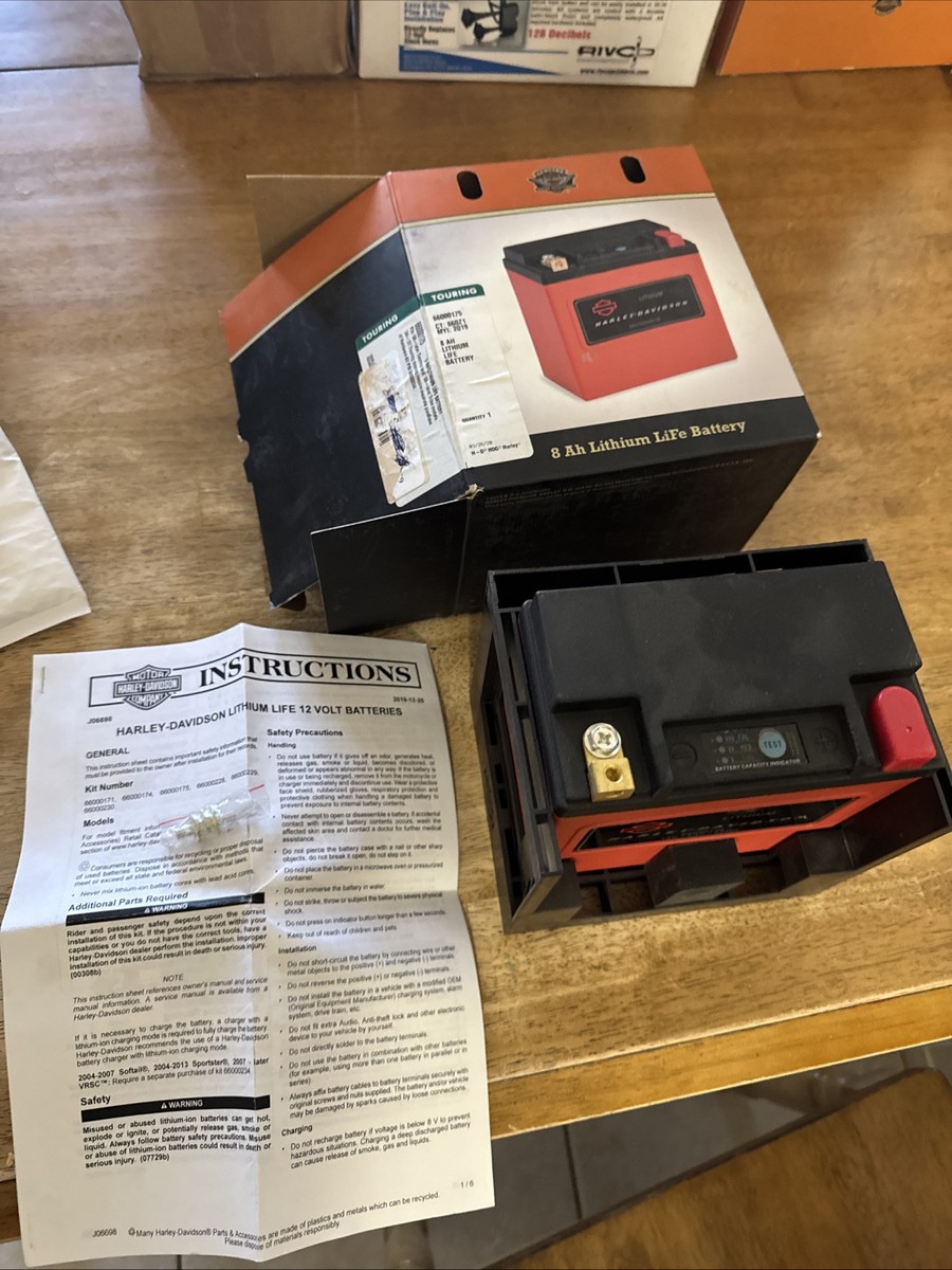 8Ah Lithium Life Battery ハーレー純正 66000175】ハーレー純正 リチウムLiFeバッテリー 8Ahバッテリー