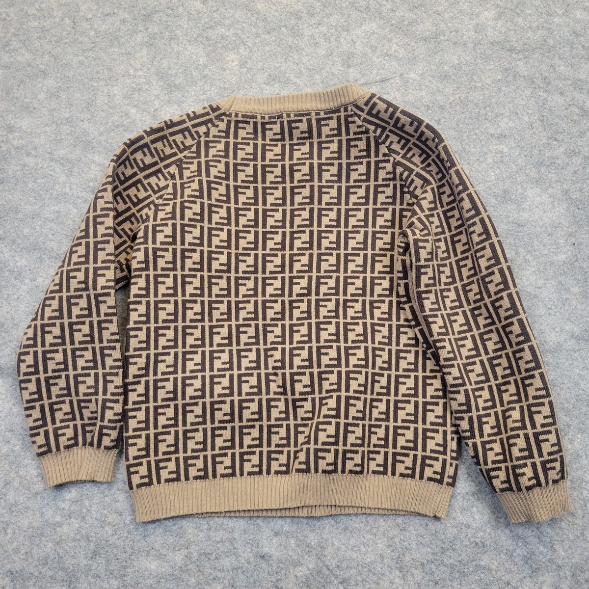 FENDI ロゴニット Fendi Kids Jumper Sweater Black Copper FF Logo Monogram Knit