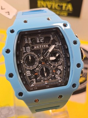 Invicta-Activa Fury X Invicta Men's Watch 44mm BLUE with Black Skeleton Dial NEW
