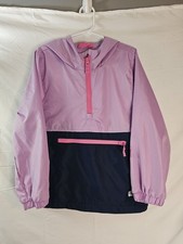 Oshkosh Kids 1/4 Zip Windbreaker Outerwear Hoodie Purple  Blue Sz 6