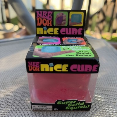 Nee Doh Nice Cube - Super Solid Squish! Pink Brand New/Factory Sealed!