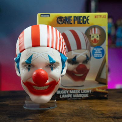 Paladone One Piece Buggy Mask Light LED Lampe Maske weiß rot blau 21cm