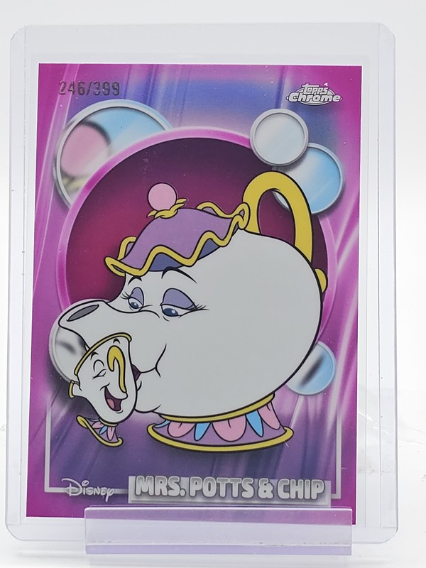 MRS. POTTS & CHIP 2026 TOPPS CHROME DISNEY MAGENTA REFRACTOR #38 /399 Q4193