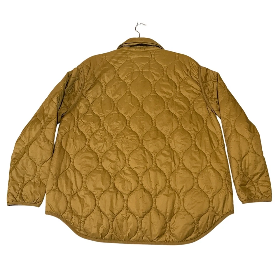 Abrigo de vuelo acolchado Dylan True Grit para mujer mediano dorado con botones ligero Foto 4 de 4