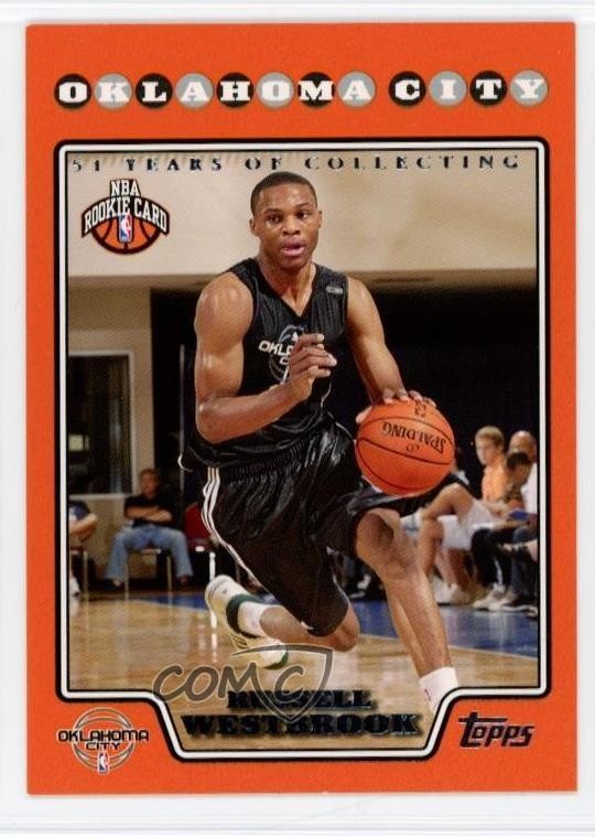 2008-09 Topps Orange /1199 Russell Westbrook #199 Rookie RC 6m7