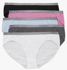 NEW Hanes Just My Size Women's Stretch Cotton Bikini Underwear 5-Pack Size 1X