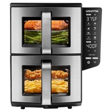 Gourmia 11-QT Dual Basket Air Fryer w/Smart Finish 4-Layer Cooking - Open Box