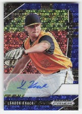 Landon Knack 2020 Panini Prizm Draft Picks Autographs Blue Donut Circles /25