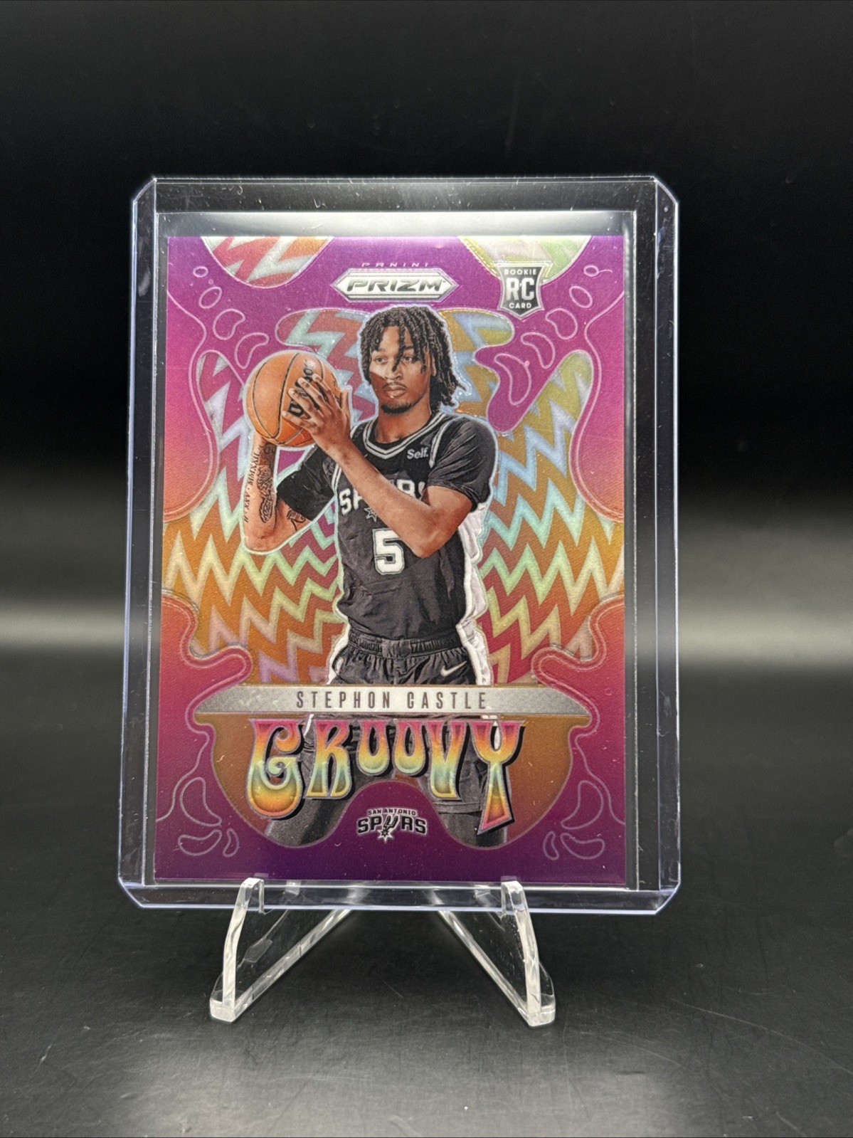 2024-25 Panini Prizm Stephon Castle Groovy Rookie RC Case Hit SSP