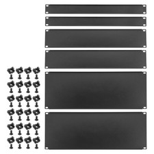 Image of 6 Pcs 1U,2U,4U Metal Blank Panel for Enclosure Server Cabinet Black